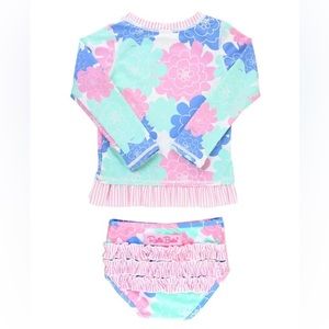 Ruffle Butts Long Sleeve Rash Guard Bikini